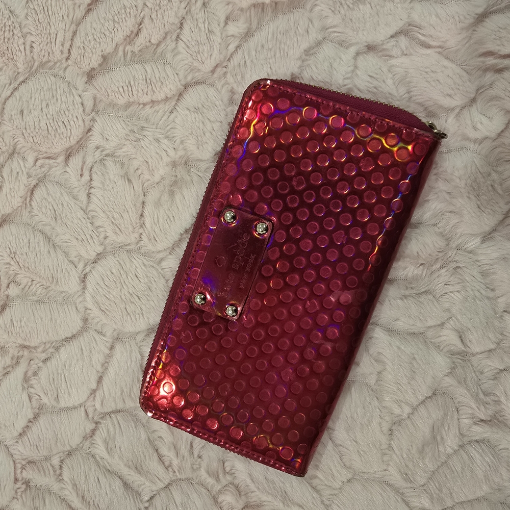 Kate Spade Holographic Red Wallet